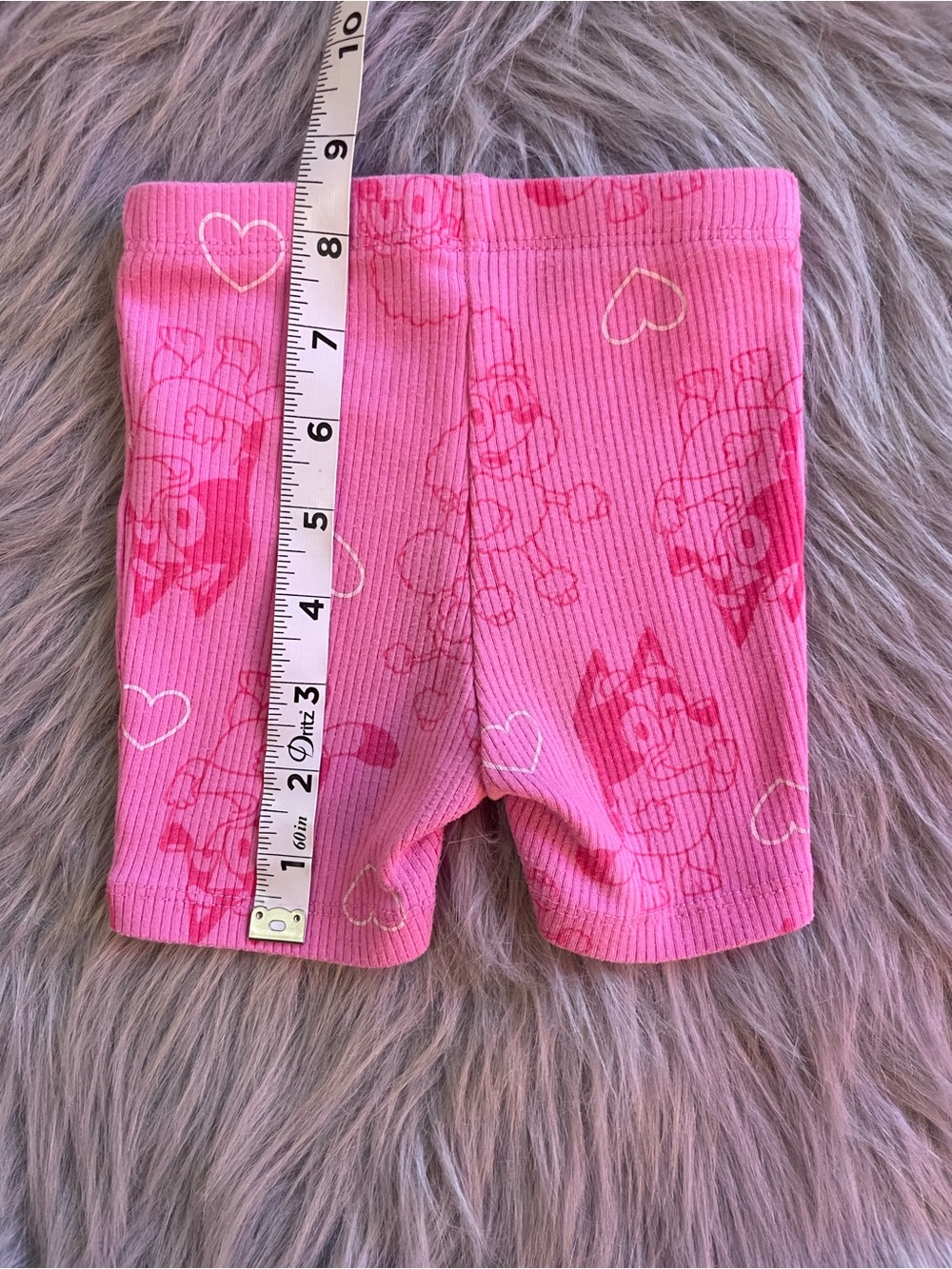 🐶Pink Ribbed Bluey Shorts - Picture 7 of 7